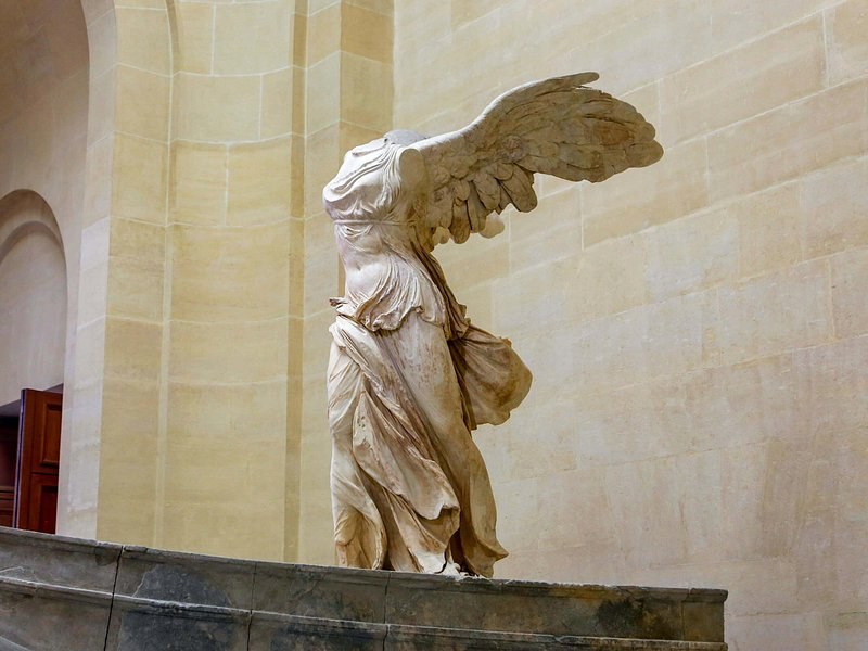 The Winged Victory of Samothrace at the head of the Daru staircase